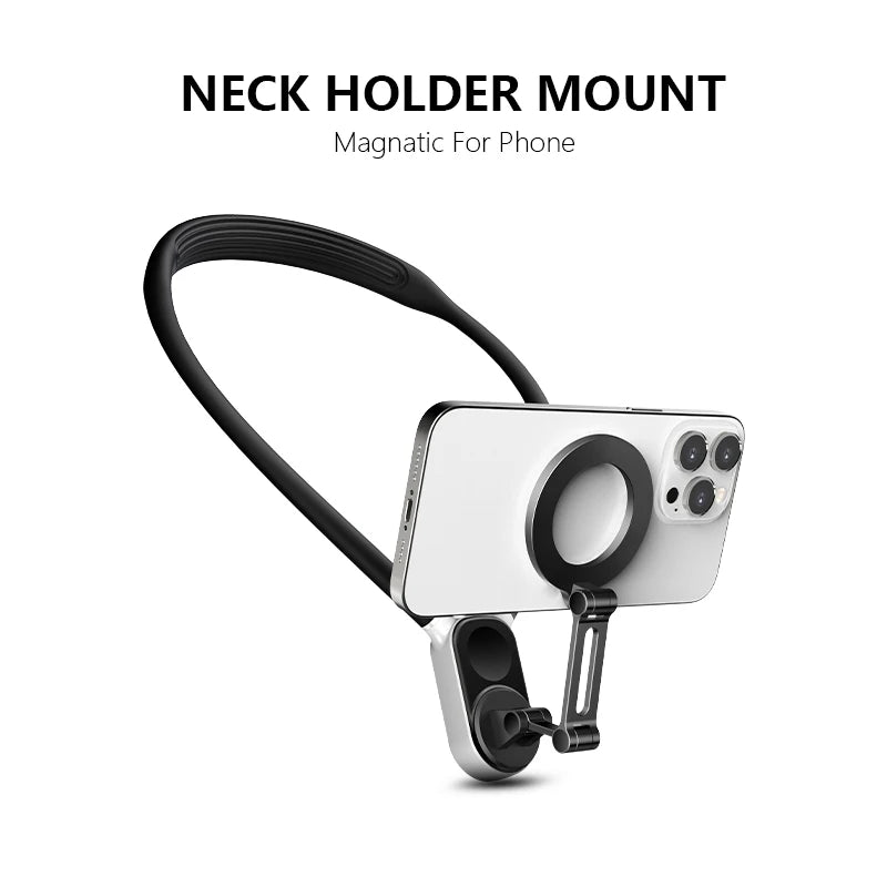 Magnetic Neck Holder Mount Necklace POV for Mobile Phones Smartphones Iphone 11 12 13 14 15 Android Sumsung Accessory