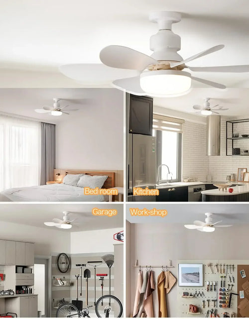 Load image into Gallery viewer, Ceiling Fan Light LED 30W E27 with Remote Control for Dimming, Suitable for Living Room, Study, Household Use, 85-265V
