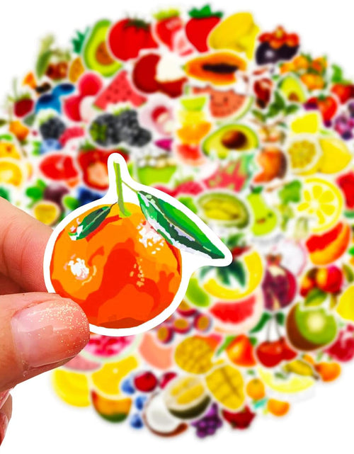 Load image into Gallery viewer, Fruit Stickers, 100 Pcs Cute Fruits Stickers for Kids, Colorful VSCO Waterproof Stickers for Water Bottle Scooter Luggage Laptop Skateboard, Fruits Sticker Bulk Holiday Gifts for Kids Teens Adults
