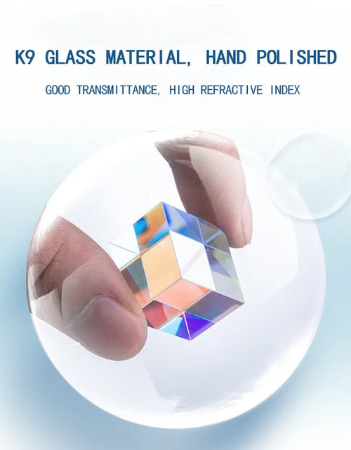 Load image into Gallery viewer, Optical Glass X-Cube Dichroic Cube Design Cube Prism RGB Combiner Splitter Educational Gift Class Physics Educational Toy
