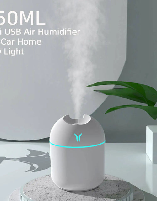 Load image into Gallery viewer, 250Ml Car Air Humidifier Cool Mist Aroma Essential Oil Diffuser with LED Night Mini Air Purifier for Car Home Desktop
