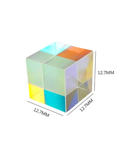 Load image into Gallery viewer, Optical Glass X-Cube Dichroic Cube Design Cube Prism RGB Combiner Splitter Educational Gift Class Physics Educational Toy
