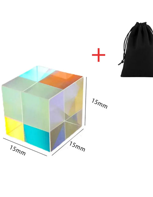 Load image into Gallery viewer, Optical Glass X-Cube Dichroic Cube Design Cube Prism RGB Combiner Splitter Educational Gift Class Physics Educational Toy
