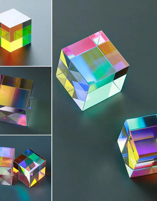 Load image into Gallery viewer, Optical Glass X-Cube Dichroic Cube Design Cube Prism RGB Combiner Splitter Educational Gift Class Physics Educational Toy
