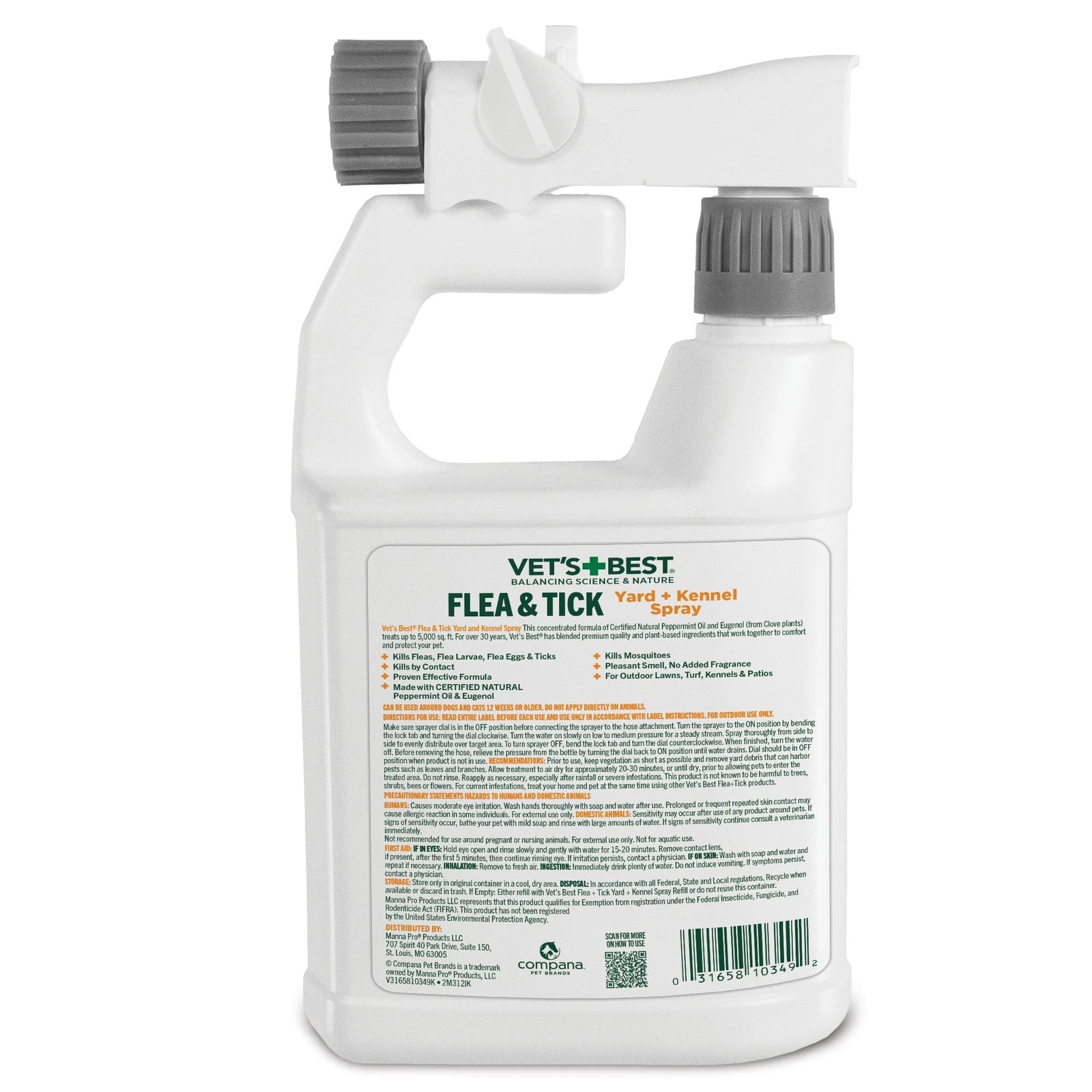 Flea and Tick Yard and Kennel Spray - 32Oz.