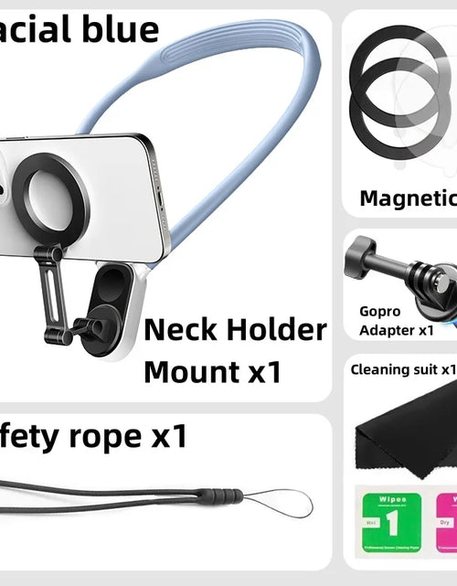 Load image into Gallery viewer, Magnetic Neck Holder Mount Necklace POV for Mobile Phones Smartphones Iphone 11 12 13 14 15 Android Sumsung Accessory
