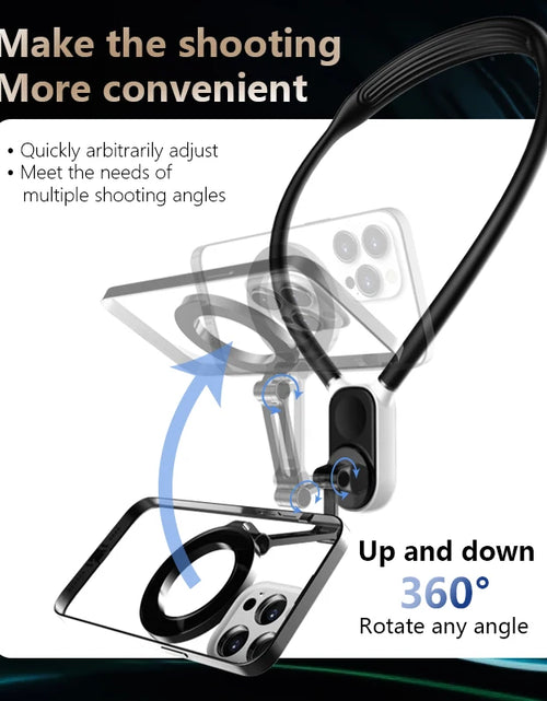 Load image into Gallery viewer, Magnetic Neck Holder Mount Necklace POV for Mobile Phones Smartphones Iphone 11 12 13 14 15 Android Sumsung Accessory
