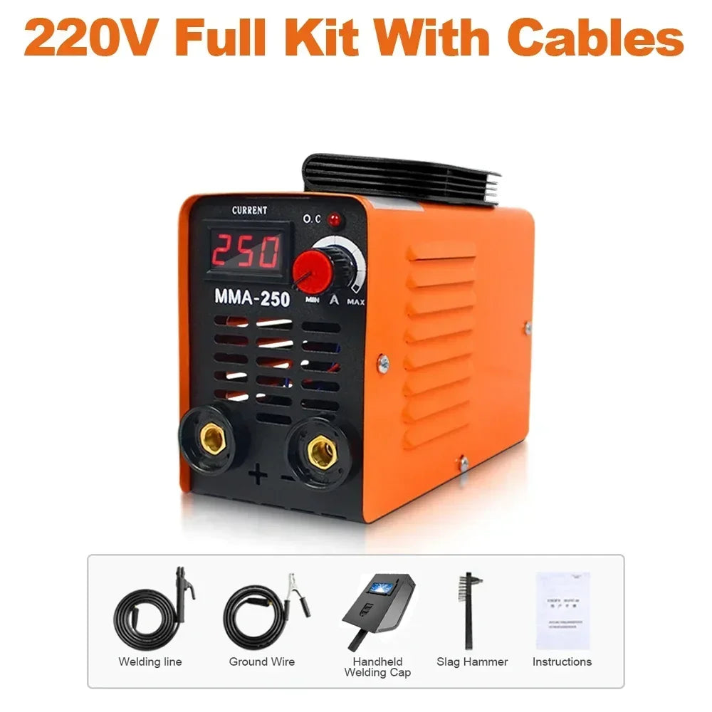 Portable ZX7 250A MMA Arc Welder Inverter Welding Machine 110V 220V Mini Iron Electric Welding Equipment Car Repairing Tools