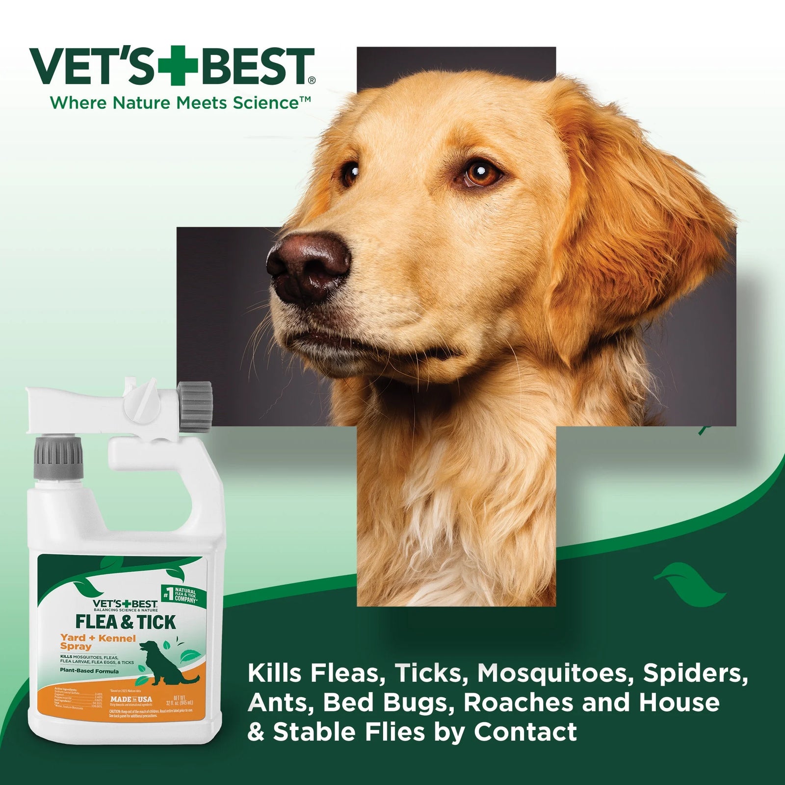 Flea and Tick Yard and Kennel Spray - 32Oz.