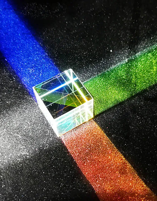 Load image into Gallery viewer, Optical Glass X-Cube Dichroic Cube Design Cube Prism RGB Combiner Splitter Educational Gift Class Physics Educational Toy
