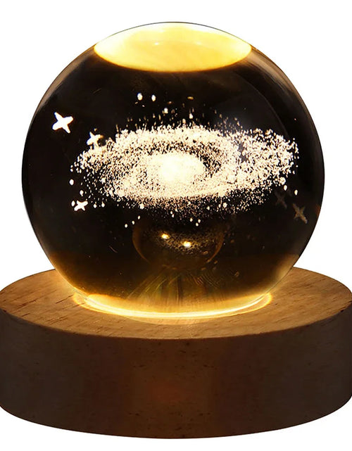 Load image into Gallery viewer, Unique 3D Crystal Ball Lamp with Galaxy and Planetary Projections USB Night Light for Cozy Atmosphere Plasma Ball
