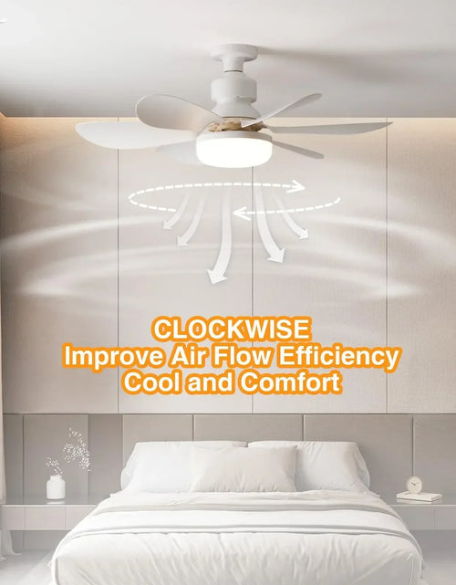 Load image into Gallery viewer, Ceiling Fan Light LED 30W E27 with Remote Control for Dimming, Suitable for Living Room, Study, Household Use, 85-265V
