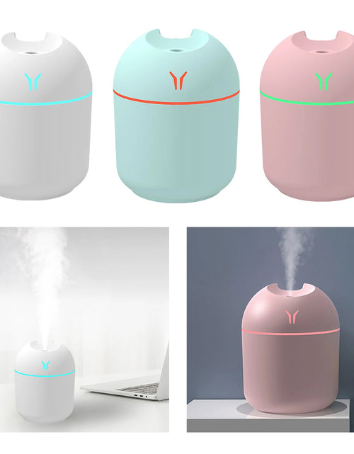 Load image into Gallery viewer, 250Ml Car Air Humidifier Cool Mist Aroma Essential Oil Diffuser with LED Night Mini Air Purifier for Car Home Desktop
