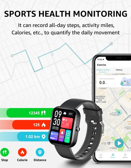 Load image into Gallery viewer, GTS5 Adult Smart Watch for Android and IOS, Fitness Tracker, IP67 Waterproof, Smart Watch for Women Men (Black)
