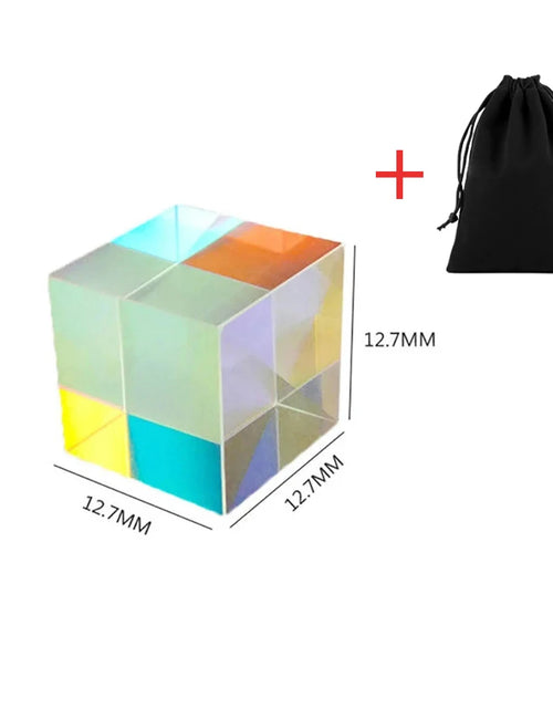 Load image into Gallery viewer, Optical Glass X-Cube Dichroic Cube Design Cube Prism RGB Combiner Splitter Educational Gift Class Physics Educational Toy
