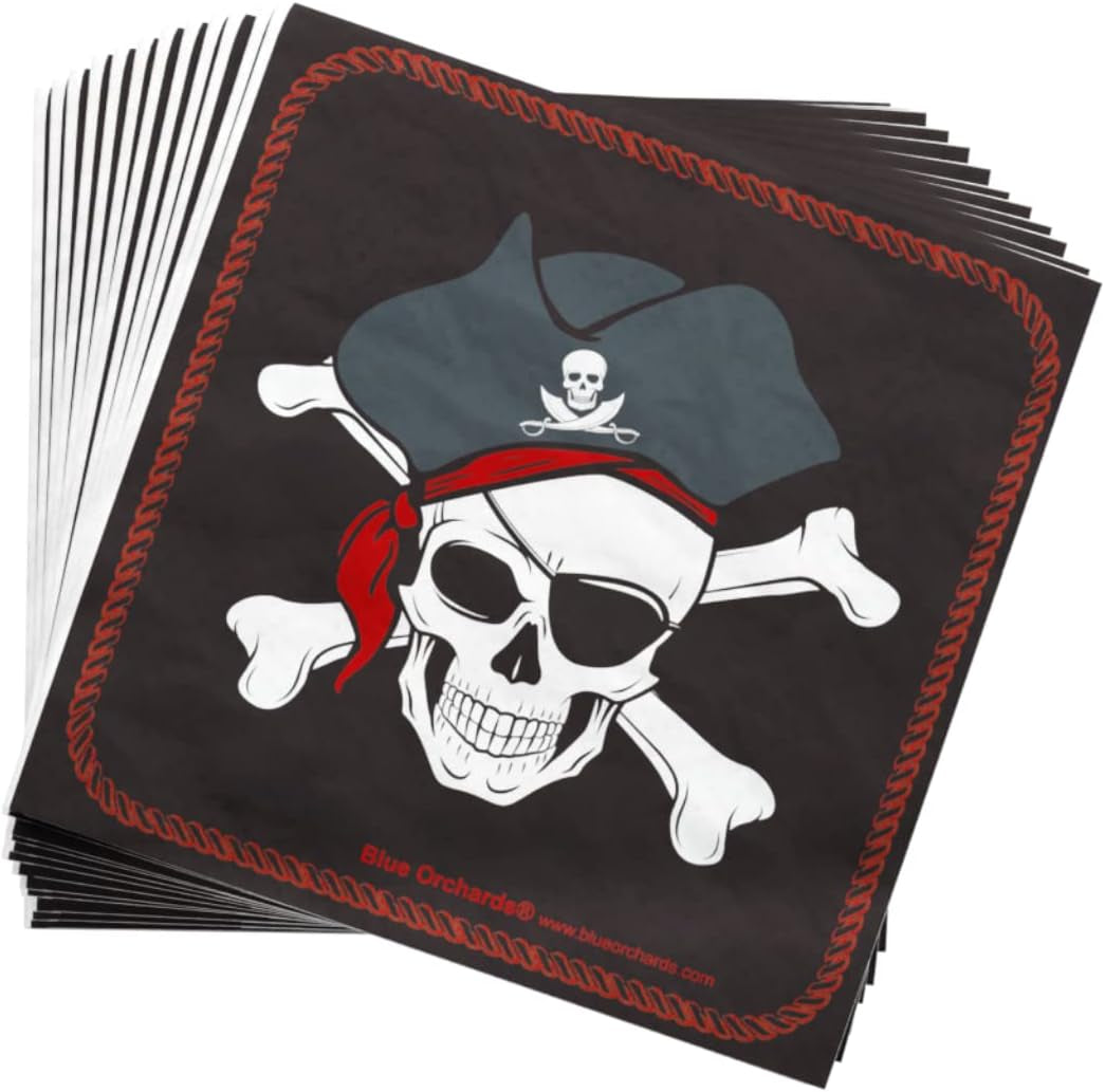 Pirate Party Supplies Pack (100 Pieces for 16 Guests) - Pirate Decorations, Pirate Party Decorations, Pirate Party, Pirate Birthday Party Supplies , Pirate Party Supplies ,